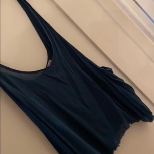 Free people dark teal crop top